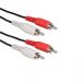 Keendex 2RCA Male to 2RCA Male Audio Cable, 1.5 Meters, Black - KX 2551