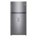 LG No Frost Refrigerator with Smart Inverter Compressor, 592 Liters, Silver - GR-F822HLHM