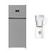 Beko No-Frost Top Freezer Refrigerator, 367 Liters, Inverter, Silver - RDNE420K02DXIDTEG , with Blender, 1.5 Liters, 600 Watt - TBN 62608 W