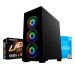 كيسة العاب ريدراجون GC-618 بماذر بورد جيجابايت H610M H DDR4، معالج انتل كور i3-12100F، هارد داخلي SSD ليكسار LNS100 سعة 128جيجا، رام 8 جيجا، كارت شاشة باليت GTX 1650 جيمينج برو سعة 4 جيجا GDDR6، اتوم 600 وات، دوس - اسود