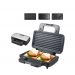 Sokany 3-in-1 Sandwich Maker, 3 Plates, 1000W, Black - SK-BBQ-835