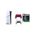 Sony PlayStation 5 Slim Disc Edition, 1TB SSD, with 2 Wireless Controllers, White and Red and FC 24- White