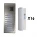 Auta Outdoor Intercom, 16 Lines, Silver and White - 749716