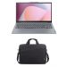 Lenovo IdeaPad Slim 3 15ABR8 Laptop, AMD Ryzen 7 7730U, 512GB SSD, 8GB RAM, 15.6 Inch, FHD Display, Integrated AMD Radeon Graphics, Windows 11 - Arctic Grey with Casual Toploader Handbag for 15.6 Inch Laptops, Black - T210