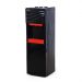 AKAI Hot, Cold, and Normal Water Dispenser with Refrigerator, 3 Taps - Black