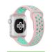 Silicone Sport Band for Nike Apple Watch, 38mm- Pink and Green