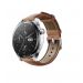Joyroom Pro Smart Watch, 1.46 Inch, Moonlight Silver Case and Brown Strap - JR-FC2