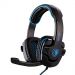 Sades Wired Gaming Over Ear Headphones with Built-in Microphone, Black and Blue - SA-901
