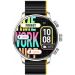 Kieslect KR2 Smart Watch, Silver Case and Black x Yellow Strap