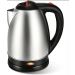 Flamngo Electric Water Kettle, 1.5 Liters, 1500 Watt, Silver and Black - FM-3000