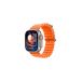 HK 10 Ultra 3, Smart Watch, 2.02 Inch, Silver Case and Orange Strap, with Extra Strap