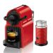 Nespresso Coffee Machine, 6 Cups, 19 Bars, 1260W, with Aeroccino 3 Milk Frother, Red - D40-RE