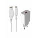 Fast Wall Charger With Cable, 12 Watt, White - DC01T