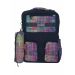 Gharibo Bags School Backpack With Pencil Case For Kids, Colored Pattern - Navy