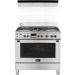 Zanussi Tastemax Gas Cooker 5 Burners, Stainless Steel- ZCG92386XA 
