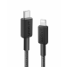 كابل انكر 322 بموصل USB فئة C الى لايتنينج، طوله 3 قدم، اسود - A81B5H11