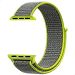 Sbaq Nylon Replacement Strap for Apple Smart Watch, 42mm - Grey and Green