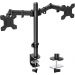 Dual Arm Holder for Up to 32 Inch Monitors - Black