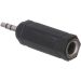 2.5mm Mono Plug Male to 3.5mm Female Headphone Adapter- Black