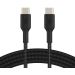 كابل فئة C إلى فئة C بيلكن للشحن، 1 متر، اسود - CAB004bt1MBK