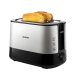 Philips Viva Collection Toaster, 2 Slices, 1000 Watt, Black and Silver - Hd2637-91