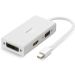 محول ديسبلاي بورت ميني إلى HDMI وVGA وDVI يوجرين، ابيض - 20417