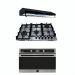 Purity Gas Built-in Hob, 90cm, 6 Burners, Stainless Steel - HPT904S, with PIATTA BL Island Hood, 90 CM, and Built-in Gas Oven with Grill, 98 Liters - OPT901GXD