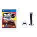 Sony PlayStation 5, 1 Wireless Controller, White - CFI-1016A01 MEE, with Dirt 5 for PlayStation 4