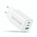 RAVPower Wall Charger, 65 Watt, 3 USB Ports, White - RP-PC172