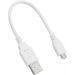 Keendex Micro USB Cable, 10 cm, White - KX 2518
