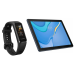 Huawei MatePad T10, 9.7 Inch, 32GB, 2GB RAM, 4G LTE - Deepsea Blue with Band 4 Smart Watch - Graphite Black