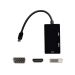 3 in 1 DisplayPort to DVI, VGA and HDMI adapter - Black