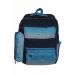 Gharibo Bags School Backpack With Pencil Case For Girls, Maze Pattern - Blue