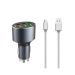 شاحن سيارة لدنيو 3 في 1 مع كابل مايكرو USB، متعدد الألوان - C703Q