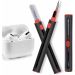 Topcious 3-in-1 Cleaning Kit for AirPods, Earphone Cleaner Kit Compatible with all AirPods with Soft Brush, Metal Tip, Sponge, Multifunction Cleaner Kit for Earbuds, AirPods, Cases (Black)