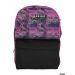 Gharibo Bags School Backpack for Girls, Mosaic Pattern - Purple and Black