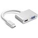 موزع USB-C إلى HDMI وVGA، لأجهزة بمنفذ C - فضي