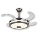 Fresh Ceiling Fan with Foldable Blades and Remote Control, 36 Inch - Metallic
