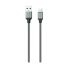 كابل شحن ونقل بيانات USB-A الى USB-C لدنيو، 65 وات، 2.4 امبير، طوله 2 متر، رمادي - LS442