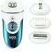 VGR Rechargeable Epilator, Wet and Dry, White and Blue - V-700