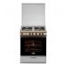 Kiriazi Gas Cooker 4 Burners, Silver- 6400s1