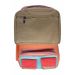 Gharibo Bags School Backpack For Girls, Stripe Pattern - Beige and Orange