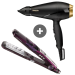 Babyliss Power Pro 2000 Hair Dryer, 2000 Watt - 6704E with Babyliss iPro 230 Steam Wet & Dry Hair Straightener- ST395