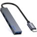موزع USB فاست اكس 4 في 1، رمادي - FX 4 port usb hub Grey