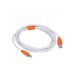 USB-A to USB-B Printer Cable, 1.5 Meters - White and Orange