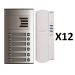 Auta Outdoor Intercom, 12 Lines, Silver and White - 749712