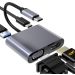 4 in 1  Male USB-C Adapter For MacBook and laptops - Silver