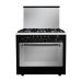 Fresh Professional Gas Cooker, 5 Burners, Black - 500000087