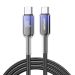 Joyroom Crystal Clear Series Charging Cable USB-C, 60 Watt, 1.2 Meters, Black -  S-A42