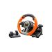 PXN V3II Gaming Wired Steering Wheel, Black and Orange- V3 Pro